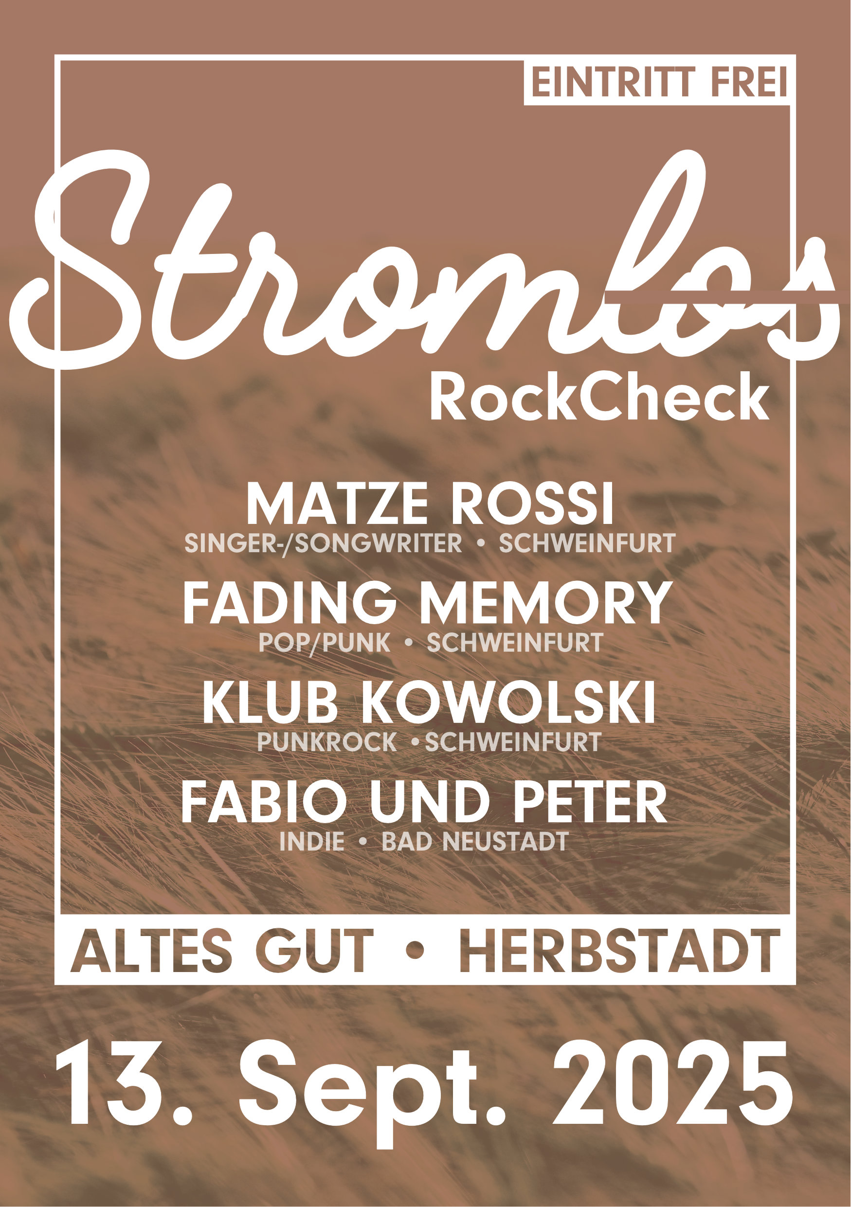 Stromlos im Freien am 13. September 2025